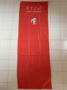 Ryze and Shine Orange Non slip yoga mat cover
